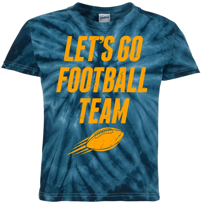 Let's Go Football Team Washington Football Fan Kids Tie-Dye T-Shirt