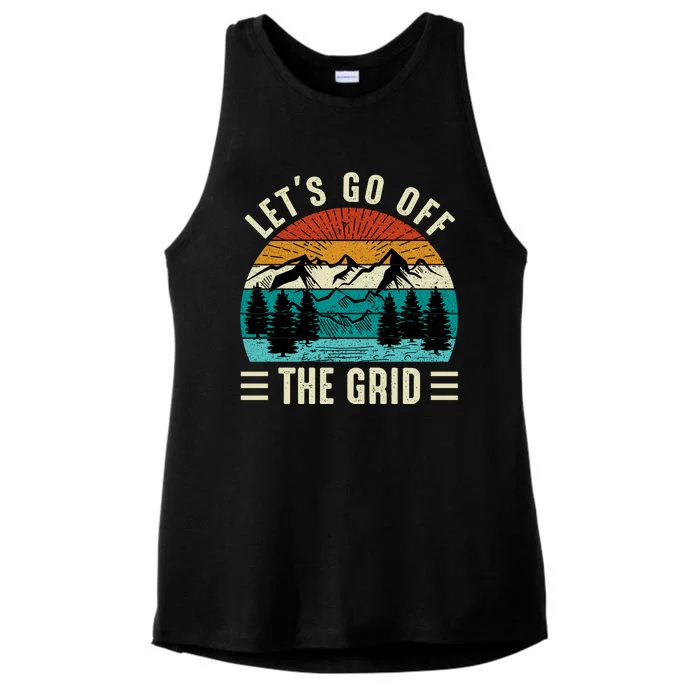 Lets Go Off The Grid Hiking Ladies Tri-Blend Wicking Tank