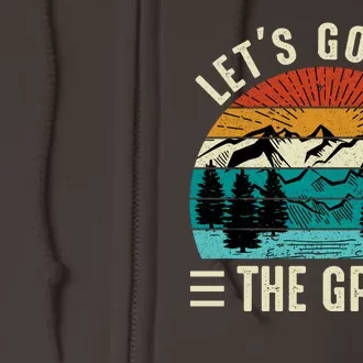 Lets Go Off The Grid Hiking Full Zip Hoodie