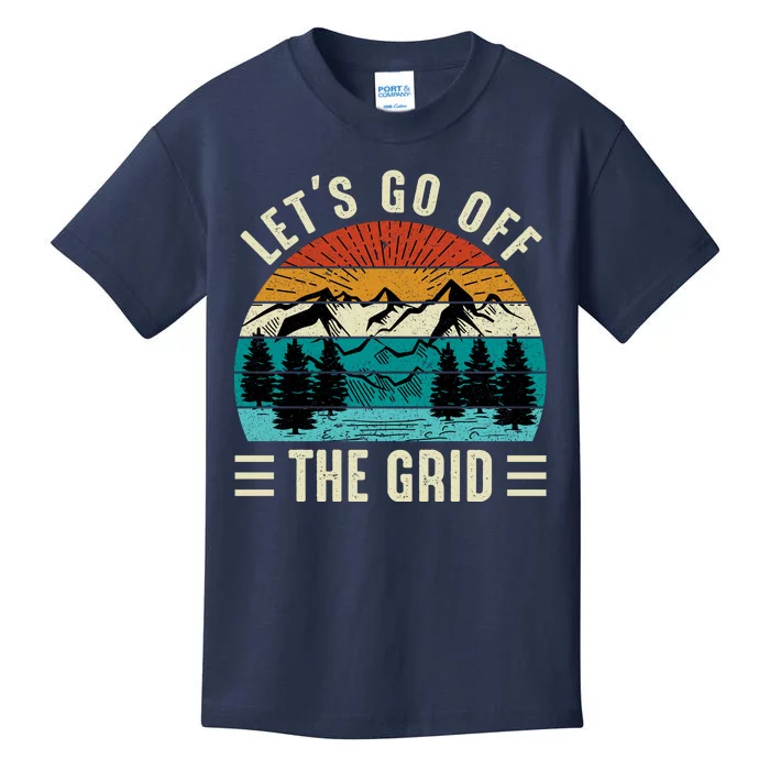 Lets Go Off The Grid Hiking Kids T-Shirt