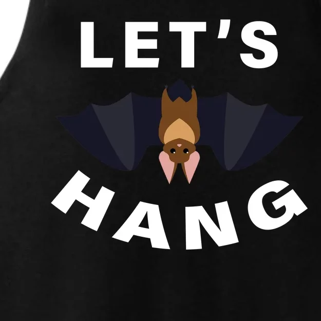 Lets Hang Funny Halloween Bat Ladies Tri-Blend Wicking Tank