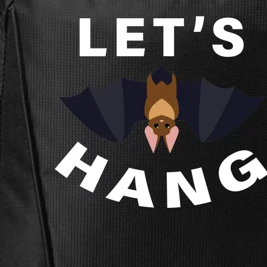 Lets Hang Funny Halloween Bat City Backpack