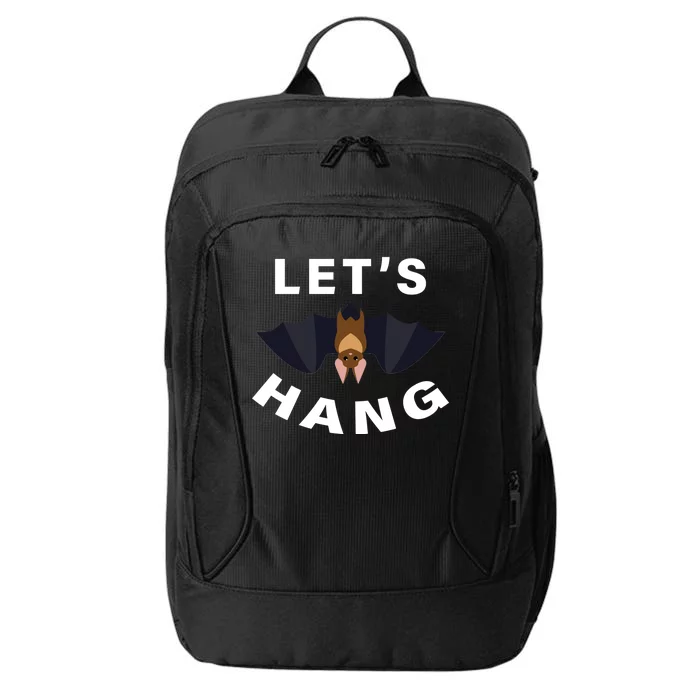 Lets Hang Funny Halloween Bat City Backpack