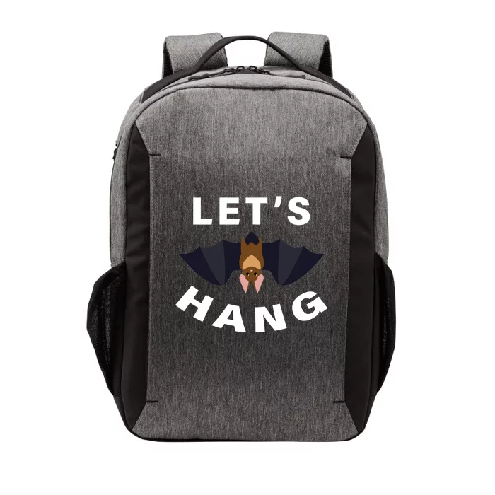 Lets Hang Funny Halloween Bat Vector Backpack