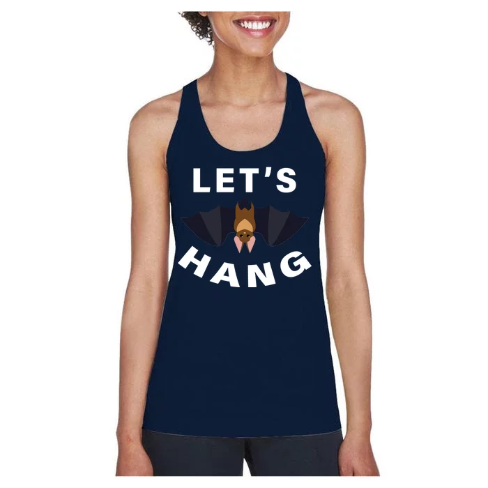 Lets Hang Funny Halloween Bat Women's Racerback Tank