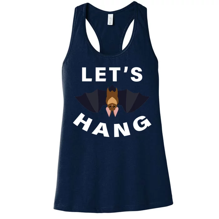 Lets Hang Funny Halloween Bat Women's Racerback Tank