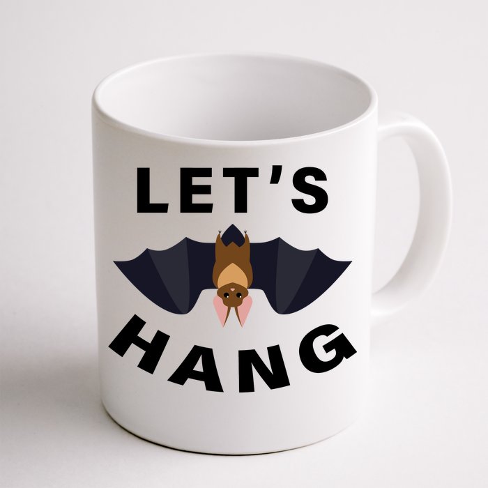 Lets Hang Funny Halloween Bat Front & Back Coffee Mug