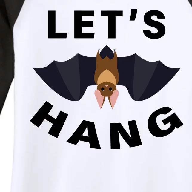 Lets Hang Funny Halloween Bat Women's Tri-Blend 3/4-Sleeve Raglan Shirt