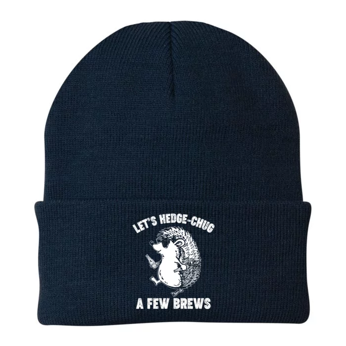 Let's Hedge-Chug A Few Brews Hedgehog Beers Knit Cap Winter Beanie