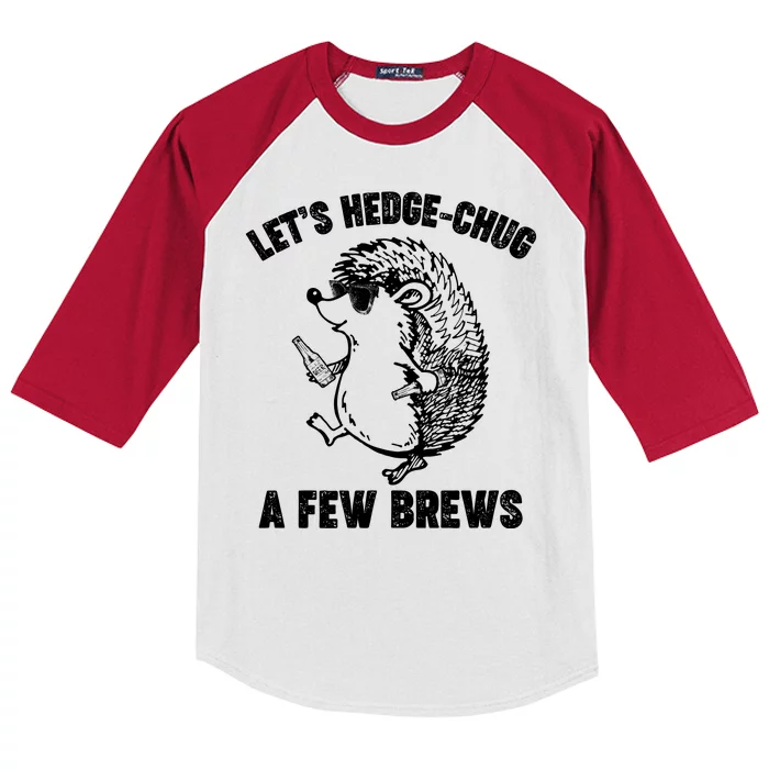 Let's Hedge-Chug A Few Brews Hedgehog Beers Kids Colorblock Raglan Jersey