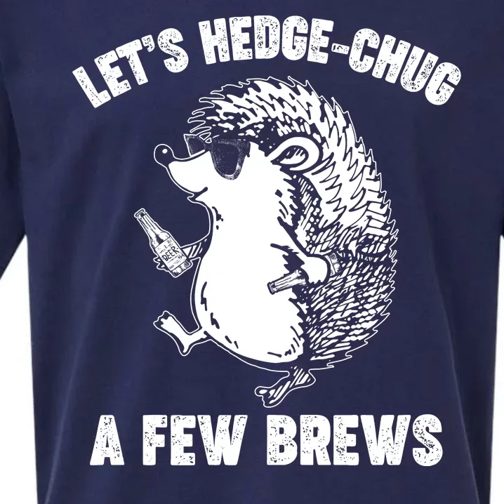 Let's Hedge-Chug A Few Brews Hedgehog Beers Sueded Cloud Jersey T-Shirt