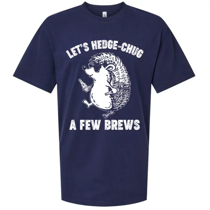 Let's Hedge-Chug A Few Brews Hedgehog Beers Sueded Cloud Jersey T-Shirt