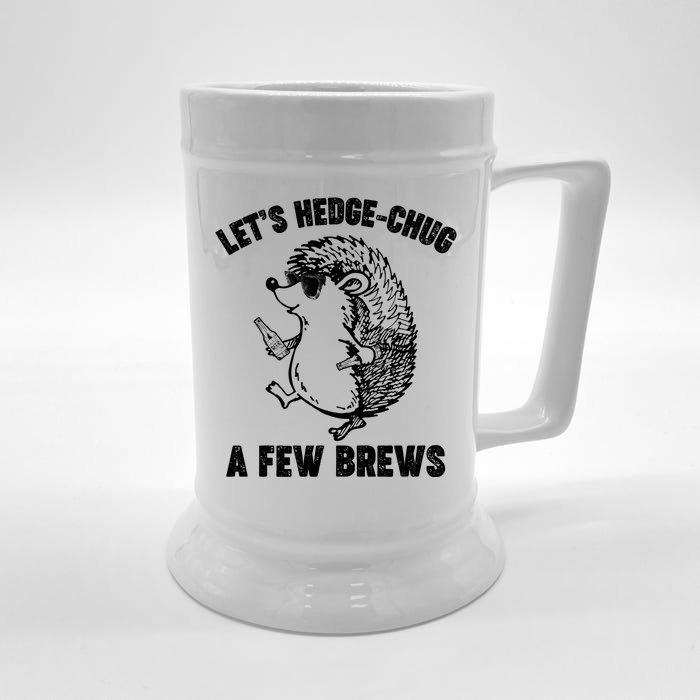 Let's Hedge-Chug A Few Brews Hedgehog Beers Front & Back Beer Stein