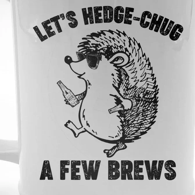 Let's Hedge-Chug A Few Brews Hedgehog Beers Front & Back Beer Stein