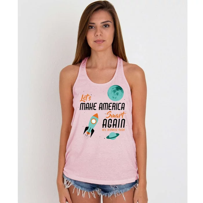 Let's Make America Smart Again Women's Knotted Racerback Tank