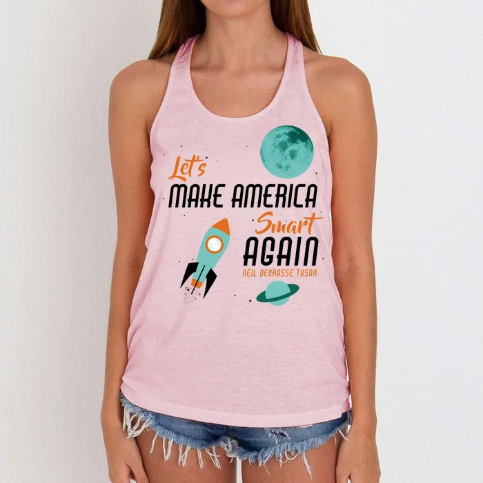 Let's Make America Smart Again Women's Knotted Racerback Tank