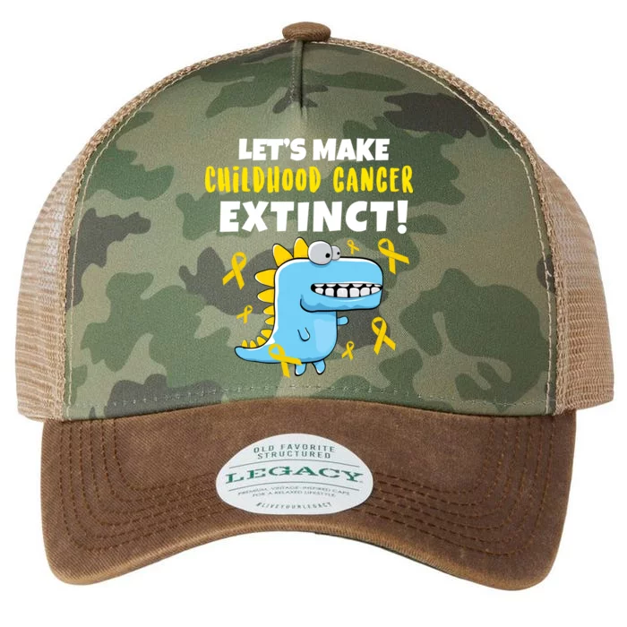 Lets Make Childhood Cancer Extinct Dinosaur Legacy Tie Dye Trucker Hat