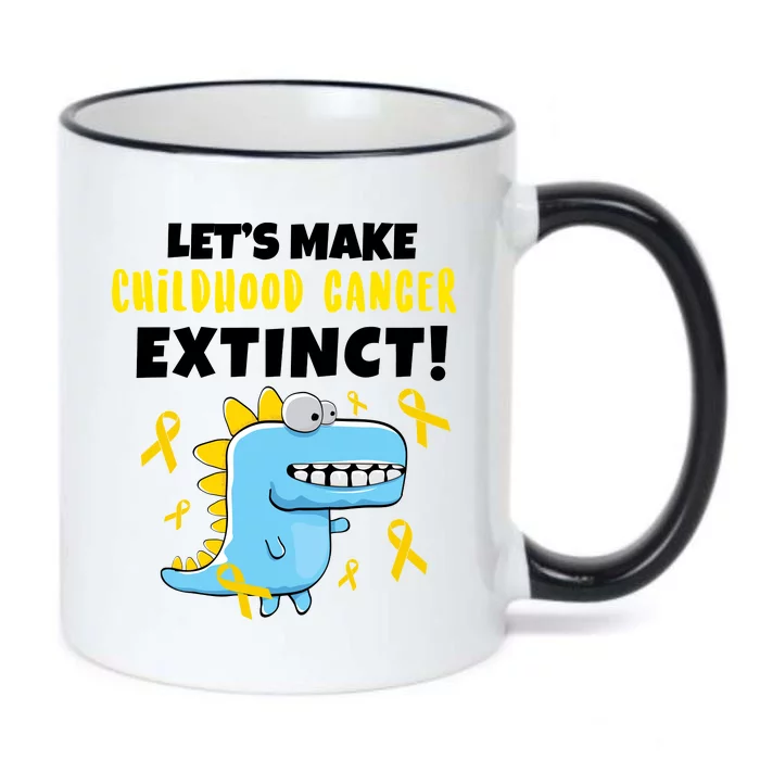 Lets Make Childhood Cancer Extinct Dinosaur Black Color Changing Mug