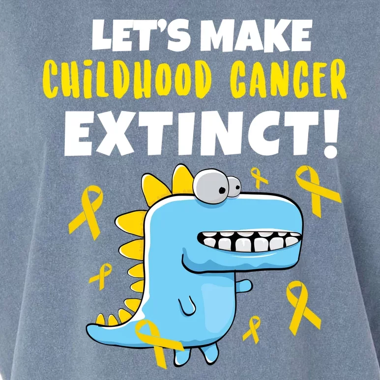 Lets Make Childhood Cancer Extinct Dinosaur Garment-Dyed Women's Muscle Tee