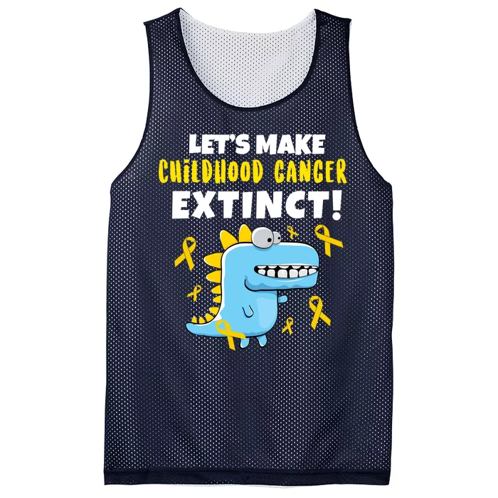 Lets Make Childhood Cancer Extinct Dinosaur Mesh Reversible Basketball Jersey Tank