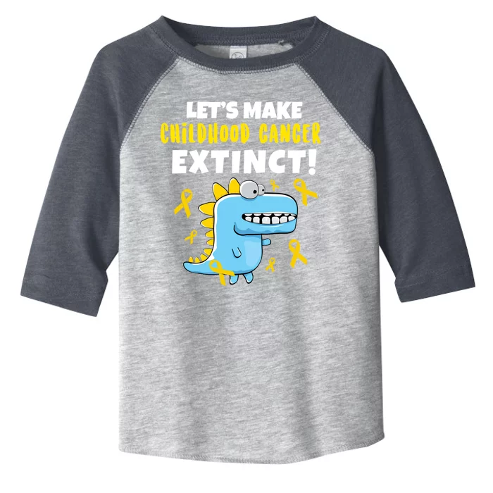 Lets Make Childhood Cancer Extinct Dinosaur Toddler Fine Jersey T-Shirt