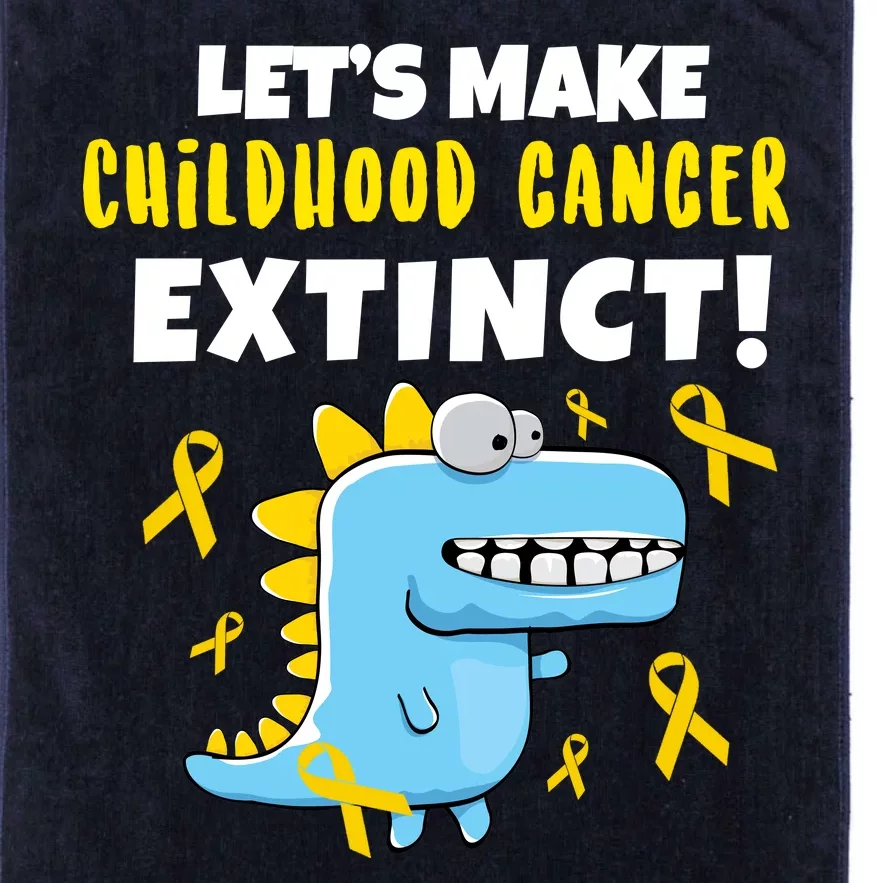 Lets Make Childhood Cancer Extinct Dinosaur Platinum Collection Golf Towel