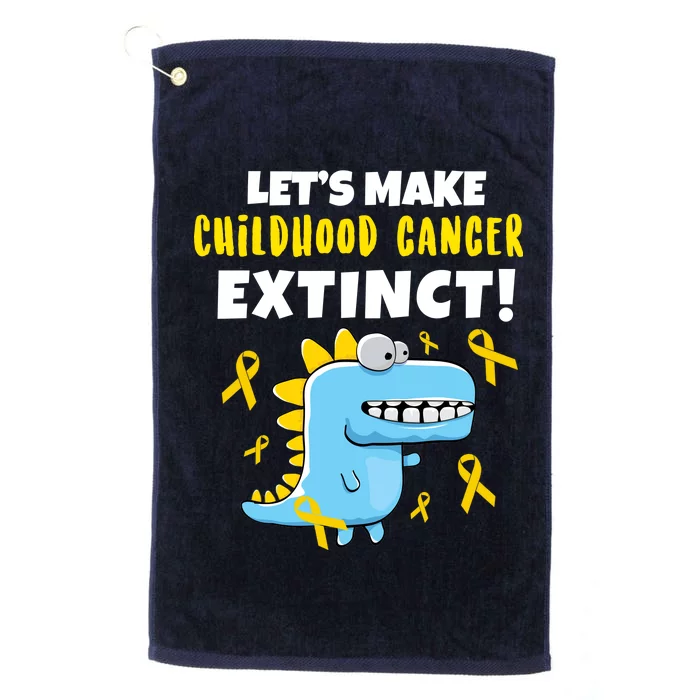 Lets Make Childhood Cancer Extinct Dinosaur Platinum Collection Golf Towel