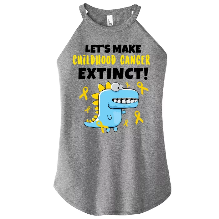 Lets Make Childhood Cancer Extinct Dinosaur Women’s Perfect Tri Rocker Tank