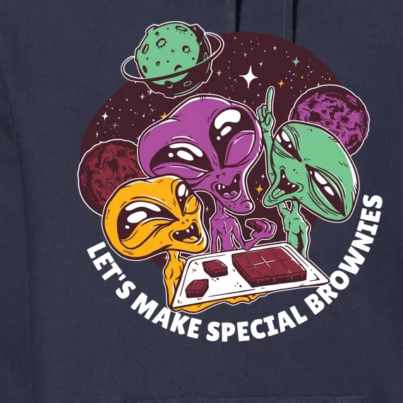 Let's Make Special Brownies Alien Premium Hoodie