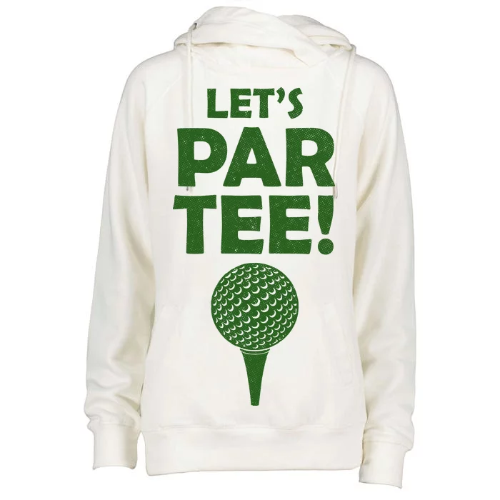 Let's Partee Golf Party Womens Funnel Neck Pullover Hood