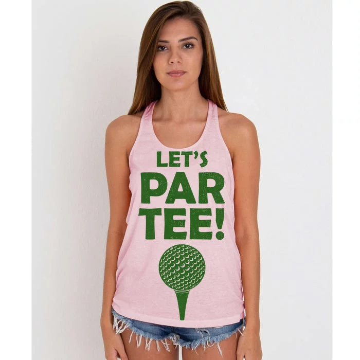 Let's Partee Golf Party Women's Knotted Racerback Tank