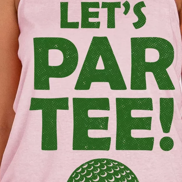 Let's Partee Golf Party Women's Knotted Racerback Tank