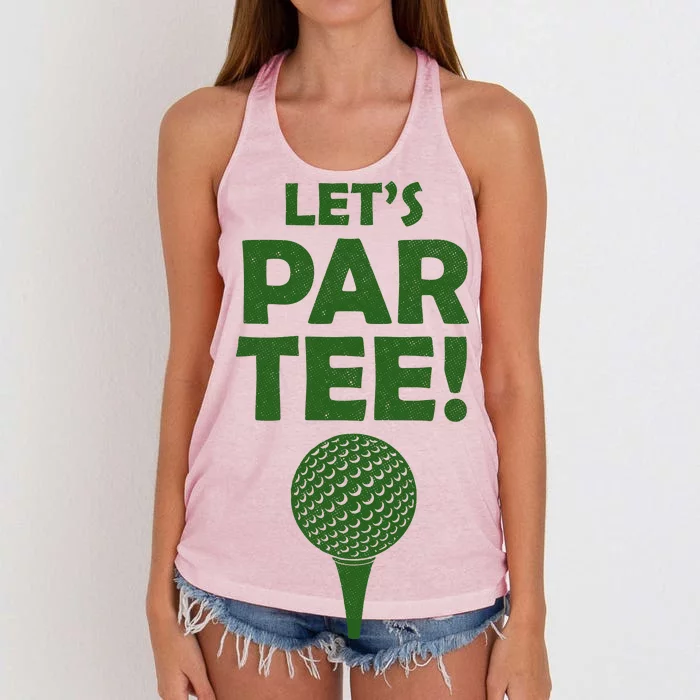 Let's Partee Golf Party Women's Knotted Racerback Tank