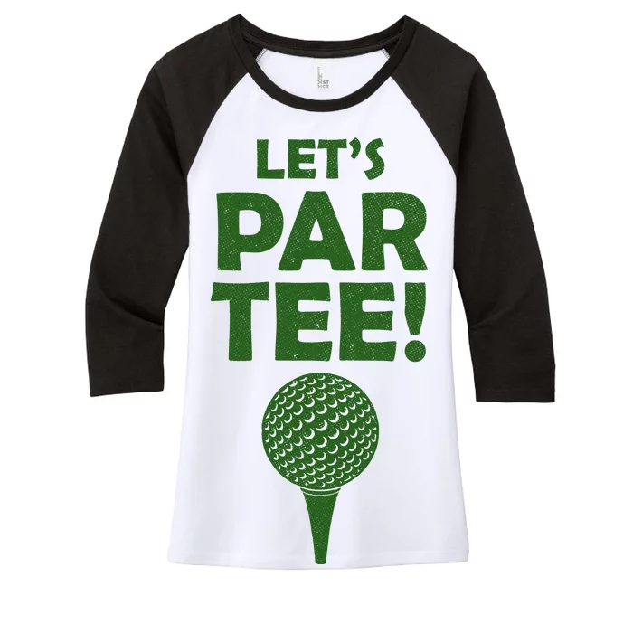 Let's Partee Golf Party Women's Tri-Blend 3/4-Sleeve Raglan Shirt