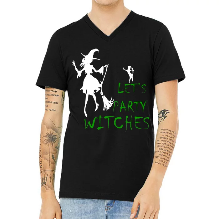 Let's Party Witches V-Neck T-Shirt