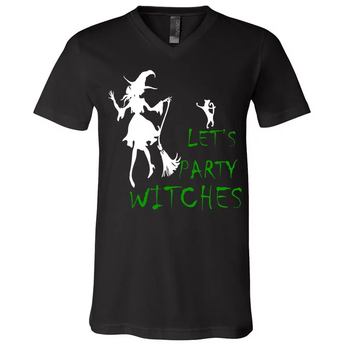 Let's Party Witches V-Neck T-Shirt