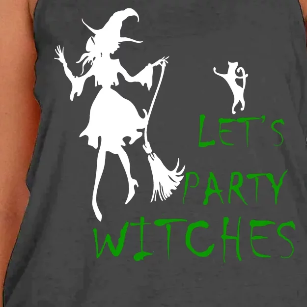 Let's Party Witches Women's Knotted Racerback Tank