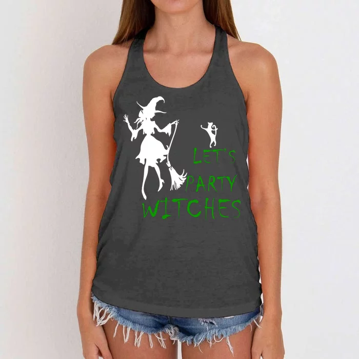 Let's Party Witches Women's Knotted Racerback Tank