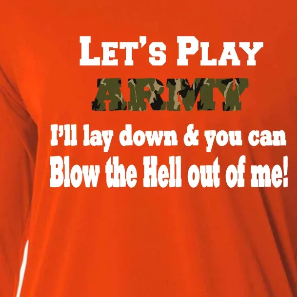 Let's Play Army Blow Me Cooling Performance Long Sleeve Crew