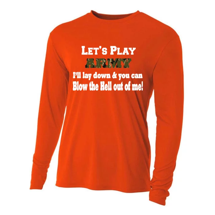 Let's Play Army Blow Me Cooling Performance Long Sleeve Crew