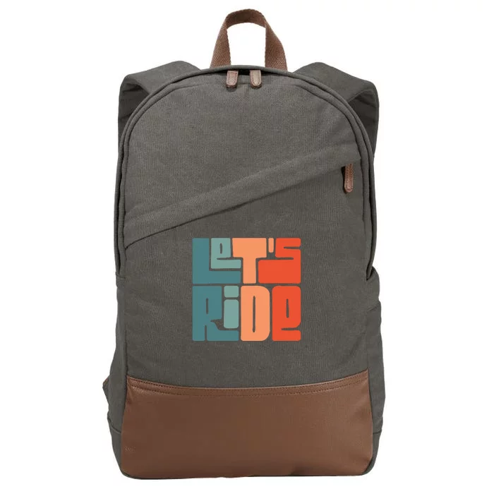 Let's Ride Cotton Canvas Backpack