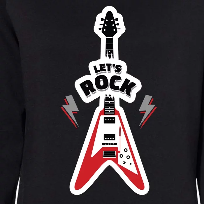 Let's Rock Guitar Womens California Wash Sweatshirt