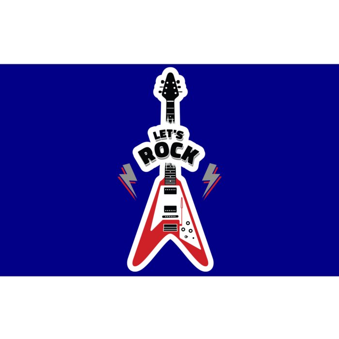 Let's Rock Guitar Bumper Sticker