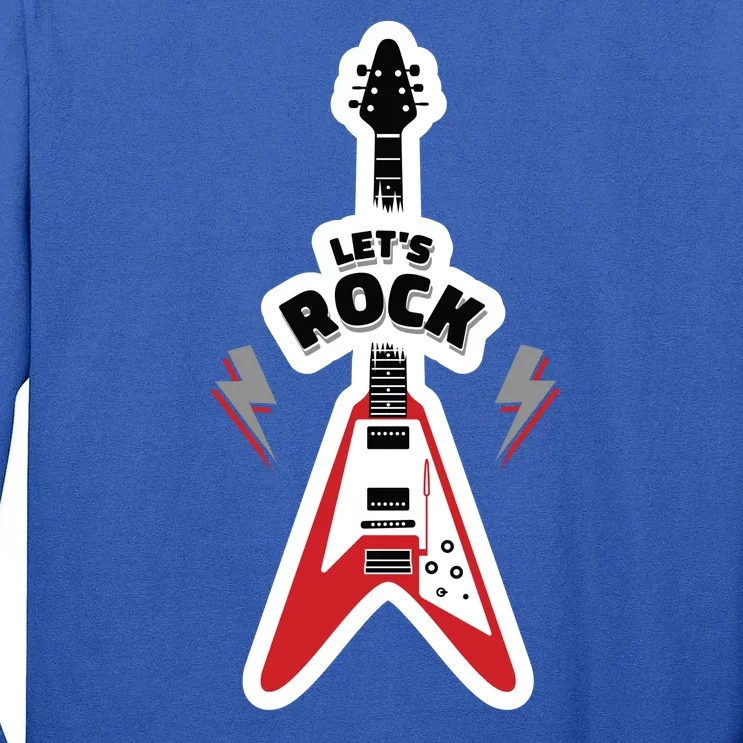 Let's Rock Guitar Tall Long Sleeve T-Shirt