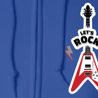 Let's Rock Guitar Full Zip Hoodie