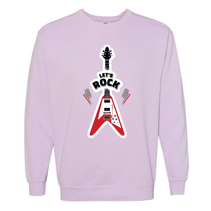 Let's Rock Guitar Garment-Dyed Sweatshirt