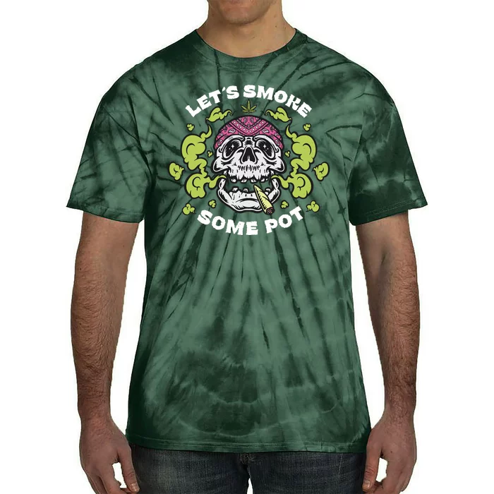 Let's Smoke Some Pot Skull Tie-Dye T-Shirt