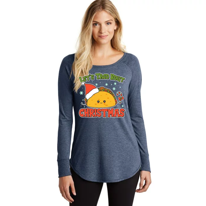 Let's Taco Bout Cute Funny Christmas Women's Perfect Tri Tunic Long Sleeve Shirt