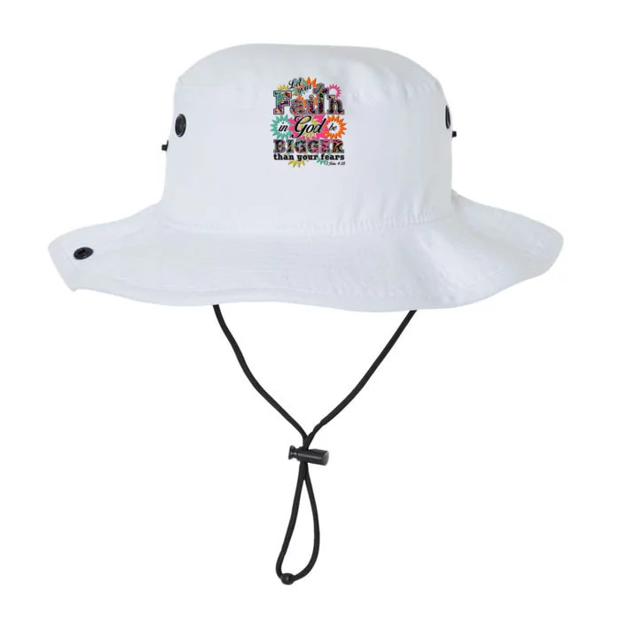 Let's Your Faith in God be Bigger Than You Fears 1 John 4:18 Legacy Cool Fit Booney Bucket Hat