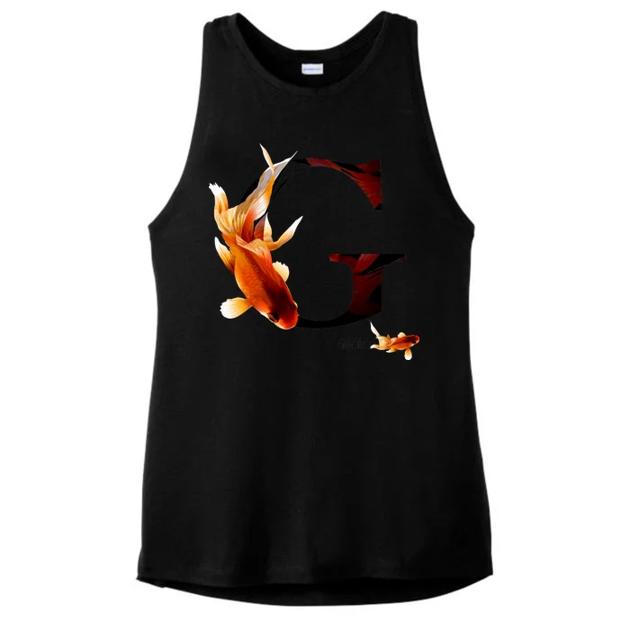 Letter G is for Goldfish Ladies Tri-Blend Wicking Tank